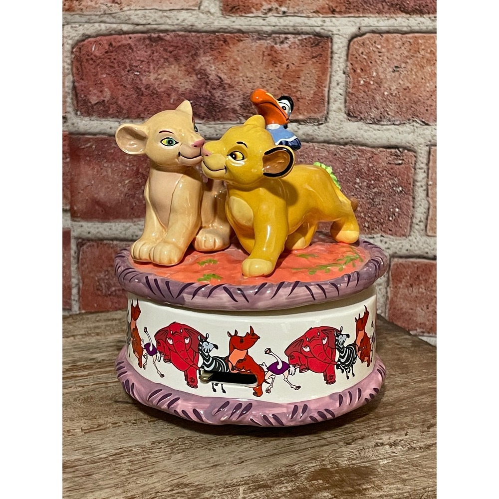 Disney Lion King Schmid Music Box Simba Nala Zazu I Just Can't Wait To Be King